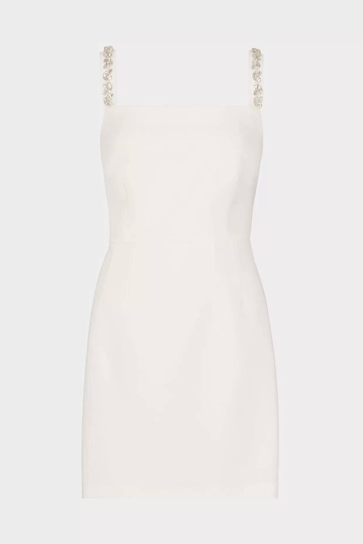 White Dresses-MILLY Adella Cady Mini Dress Ecru