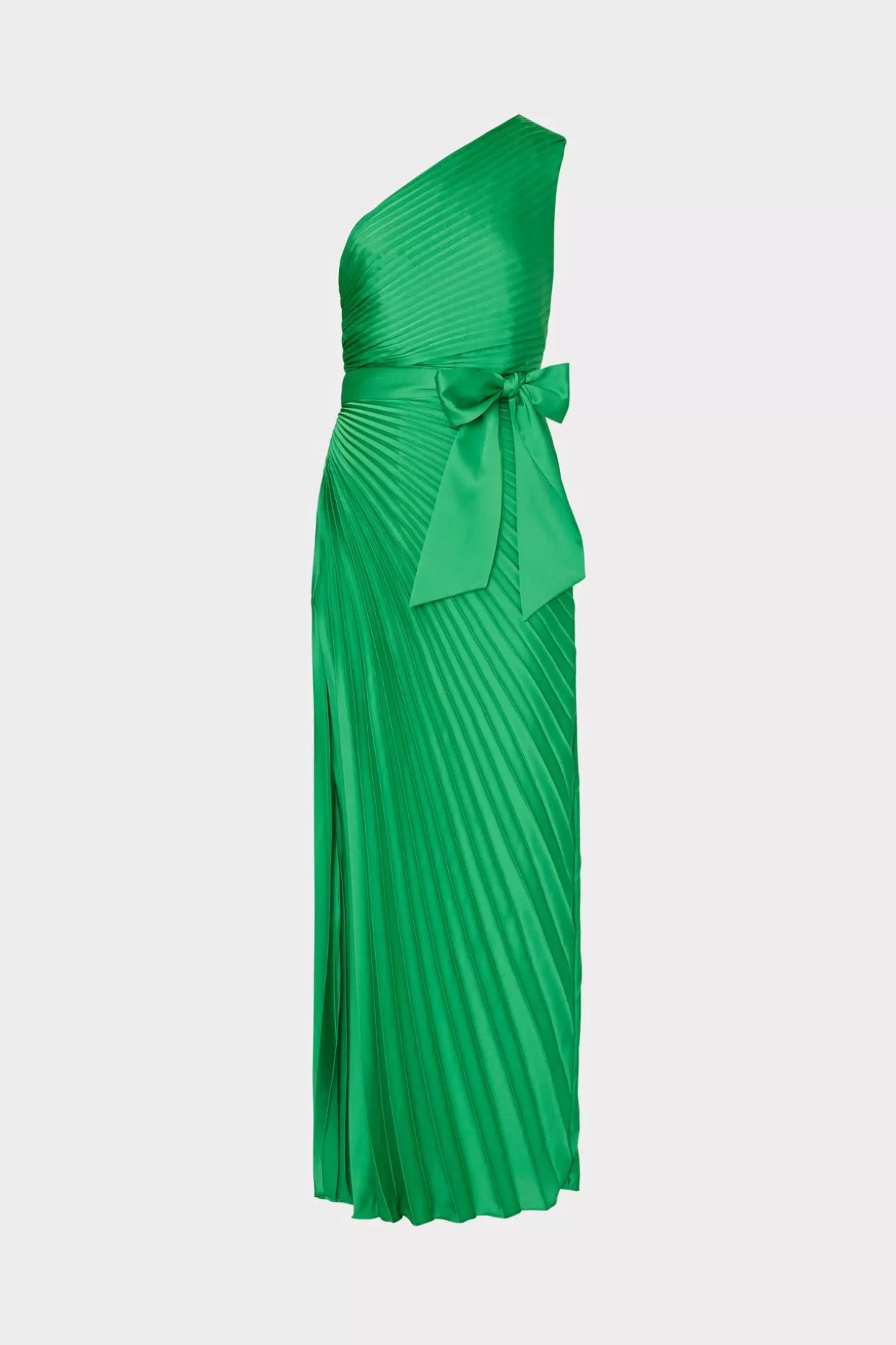 Cocktail Dresses-MILLY Estelle Satin Dress Green