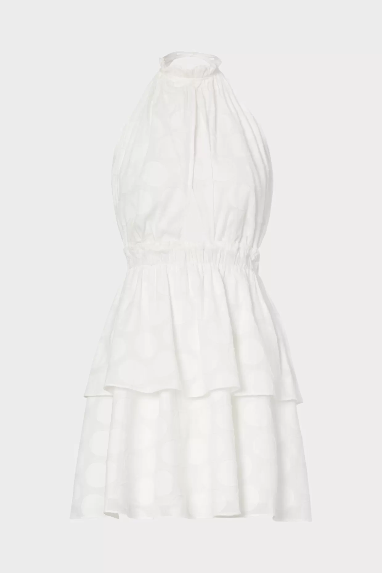 White Dresses-MILLY Evelia Reina Graphic Dot Clipping Dress White