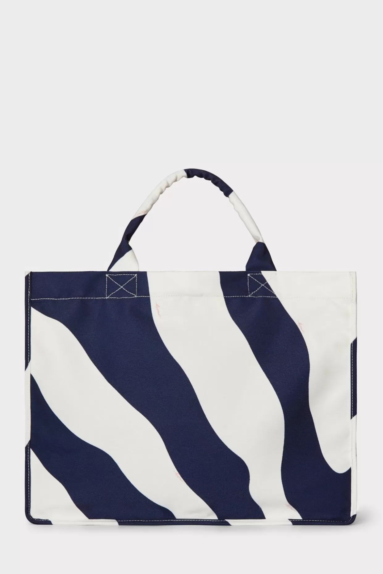 Beach Totes-MILLY Mimi Canvas Tote Ecru/Navy