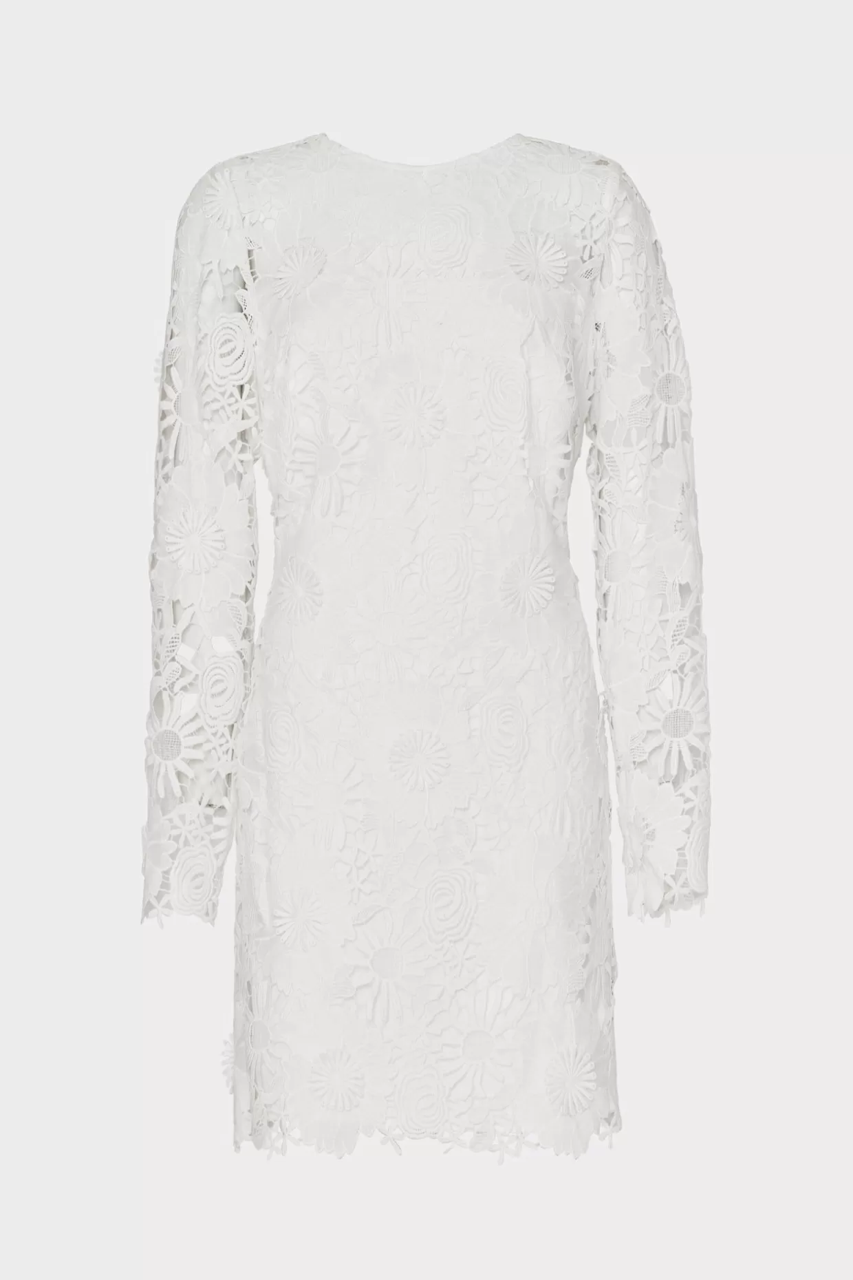 White Dresses-MILLY Nessa 3D Lace Dress White