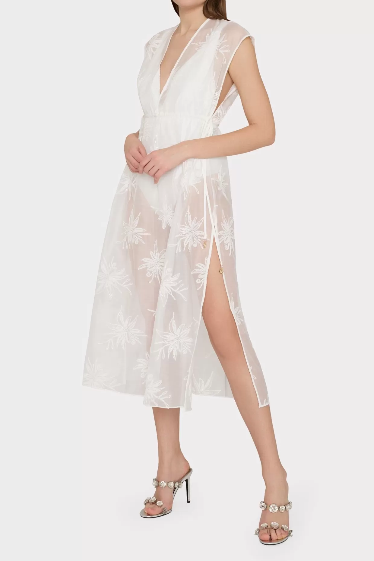 Cover-Ups-MILLY Organza Cover-Up White