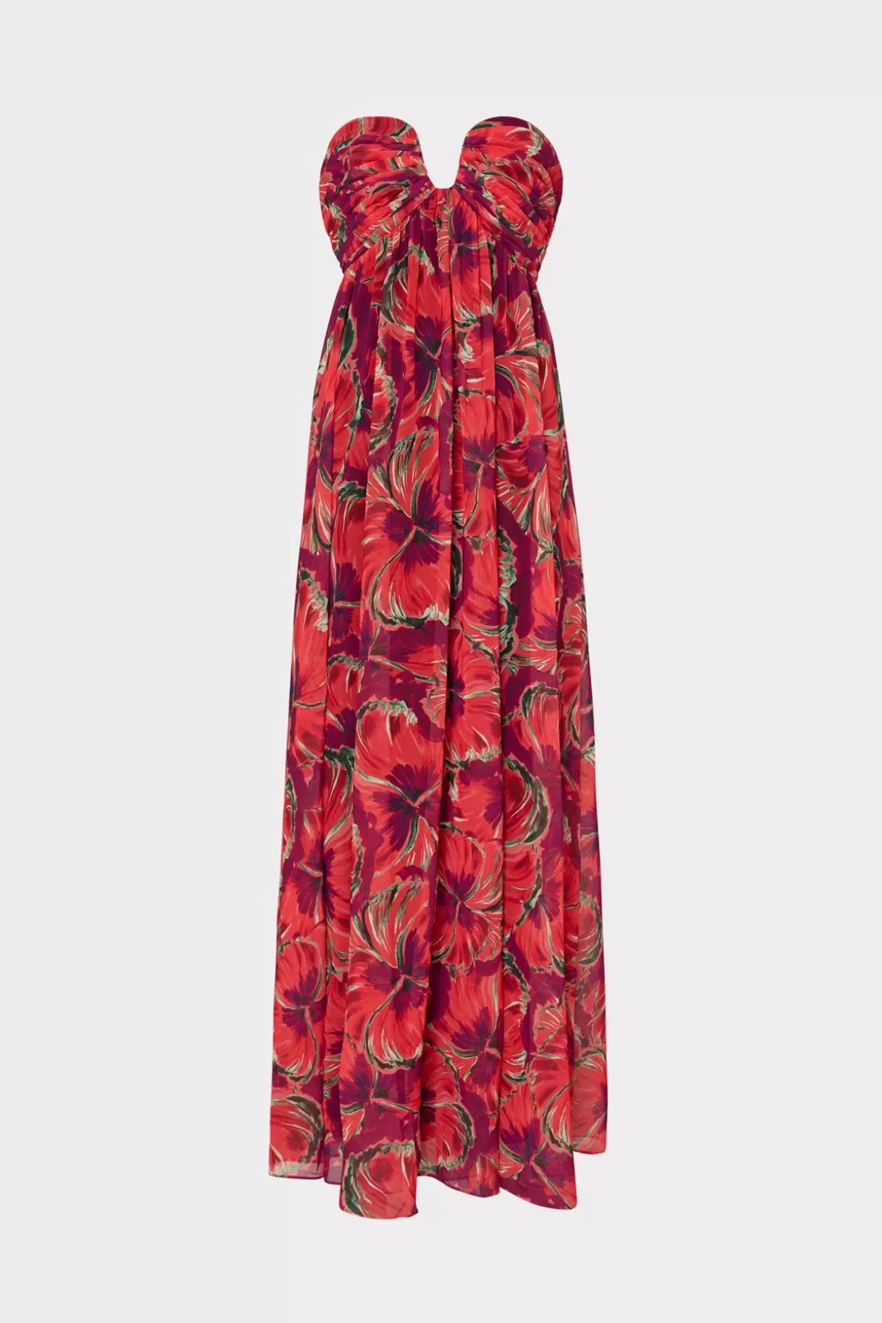 Guest Of Dresses-MILLY River Windmill Floral Dress Red Multi