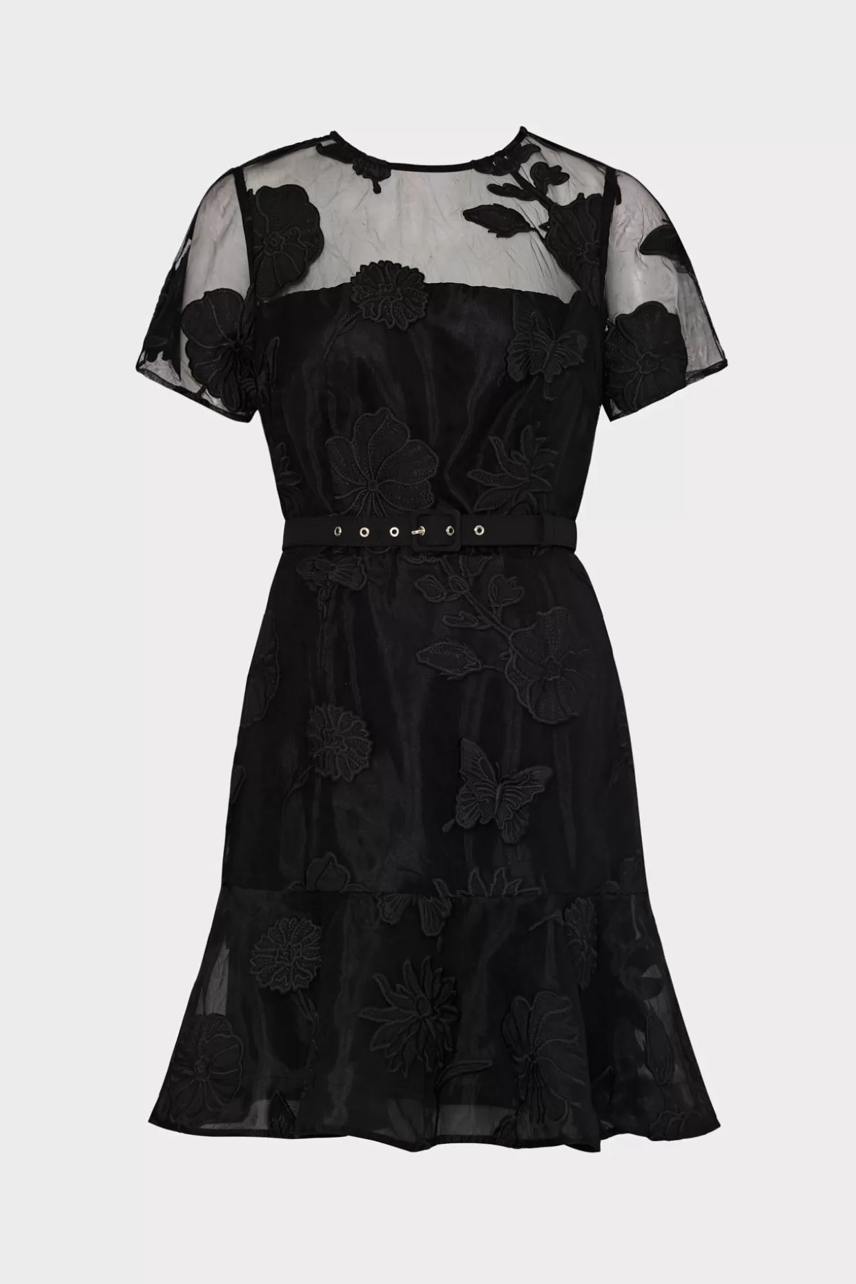 Guest Of Dresses-MILLY Rosie 3D Butterfly Embroidery Dress Black