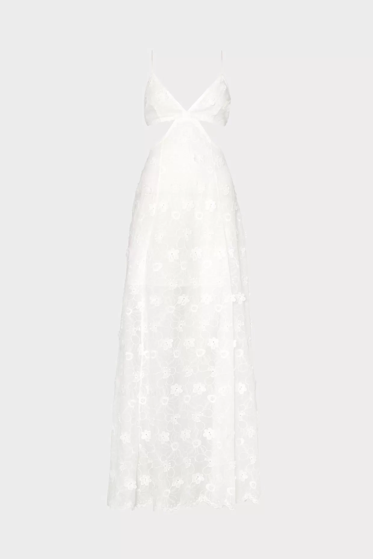 Cover-Ups-MILLY Vivianne 3D Floral Cotton Eyelet Dress White